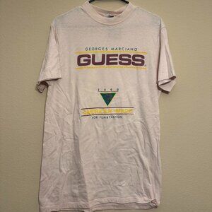 Vintage 90s Georges Marciano For Guess Light Pinkish Tee Size: One Size Fits All